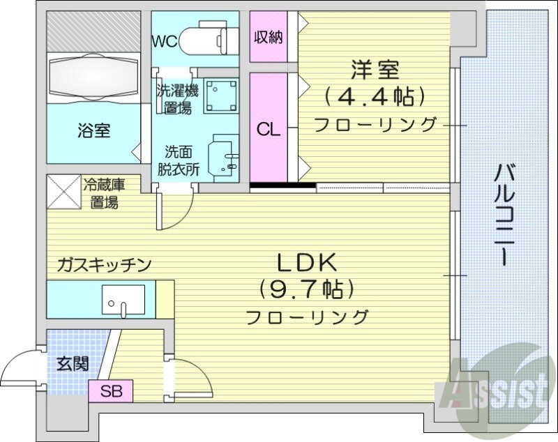 北海道札幌市北区北二十二条西３ 北２４条駅 1LDK マンション 賃貸物件詳細