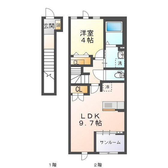 三重県三重郡川越町大字当新田 伊勢朝日駅 1LDK アパート 賃貸物件詳細