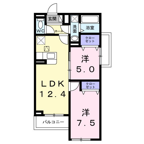 アンソレイユ 1階 2LDK 賃貸物件詳細