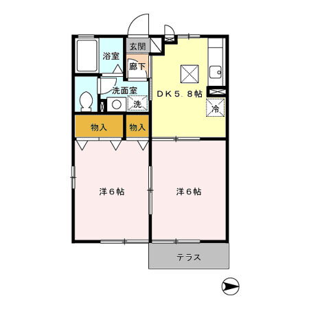 熊本県熊本市南区八幡１０ 2DK アパート 賃貸物件詳細