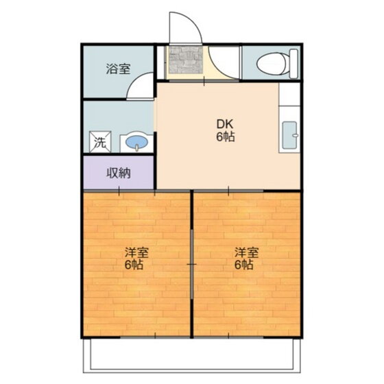 高津コーポＩ 2階 2DK 賃貸物件詳細