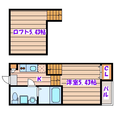宮城県仙台市青葉区宮町２ 仙台駅 1K アパート 賃貸物件詳細