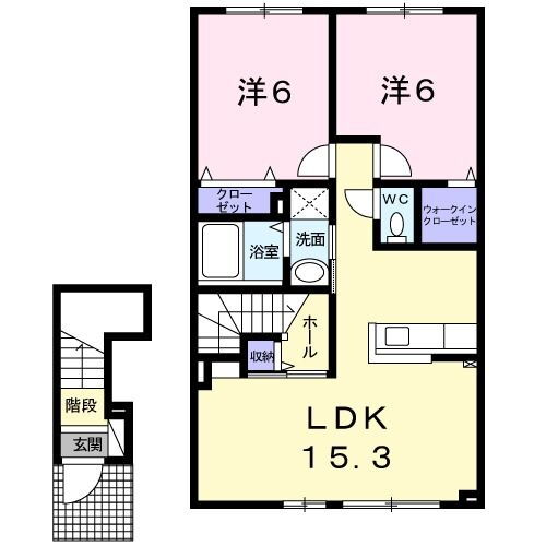 北海道恵庭市相生町４ 恵庭駅 2LDK アパート 賃貸物件詳細