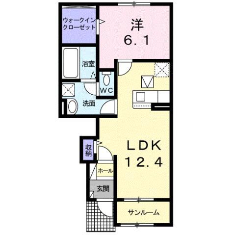サニー 1階 1LDK 賃貸物件詳細
