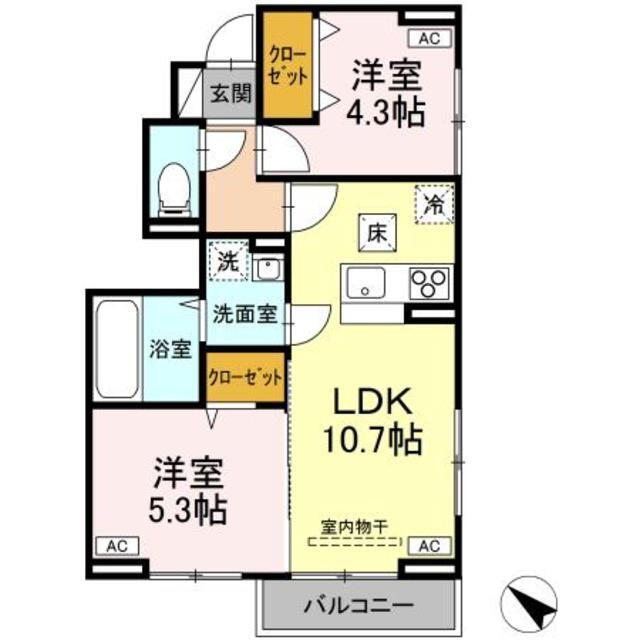 東京都日野市東豊田２ 豊田駅 2LDK アパート 賃貸物件詳細