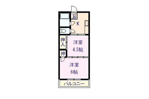 山梨県甲府市音羽町 甲府駅 2DK アパート 賃貸物件詳細