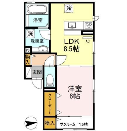 大阪府枚方市走谷２ 枚方公園駅 1LDK アパート 賃貸物件詳細