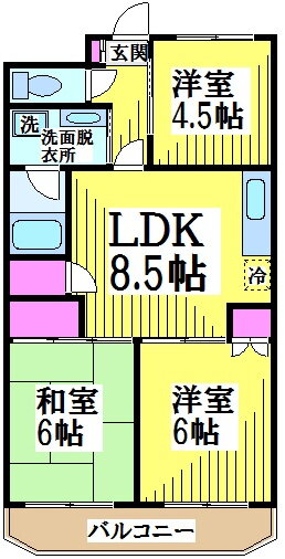 東京都調布市飛田給３ 飛田給駅 3DK マンション 賃貸物件詳細