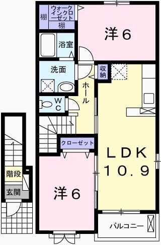 兵庫県姫路市広畑区西蒲田 姫路駅 2LDK アパート 賃貸物件詳細