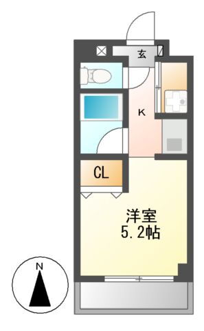 愛知県名古屋市中川区尾頭橋２ 尾頭橋駅 1K マンション 賃貸物件詳細