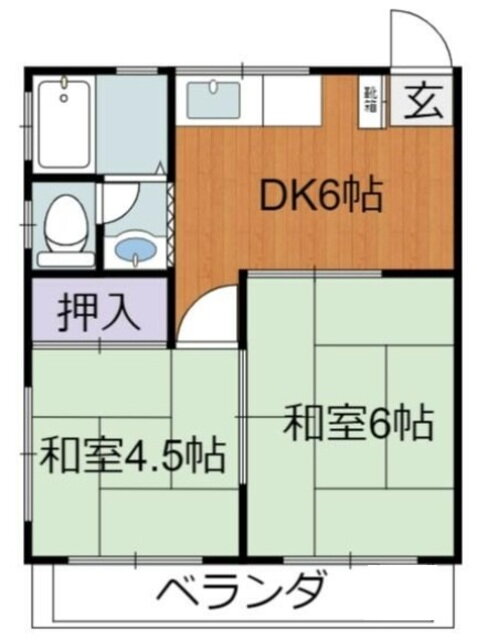 コーポエムエイティ 1階 2DK 賃貸物件詳細