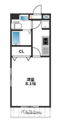 コンドミニアム薬院駅 9階 1K 賃貸物件詳細