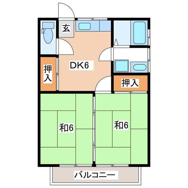 福島県郡山市熱海町熱海２ 磐梯熱海駅 2DK アパート 賃貸物件詳細