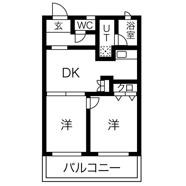 群馬県高崎市旭町 高崎駅 2DK マンション 賃貸物件詳細