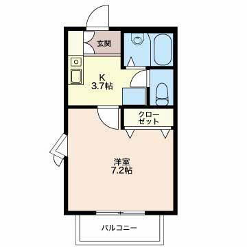 静岡県浜松市中央区和合町 浜松駅 1K アパート 賃貸物件詳細