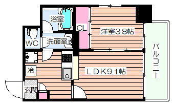 フェーリス塚本 2階 1LDK 賃貸物件詳細