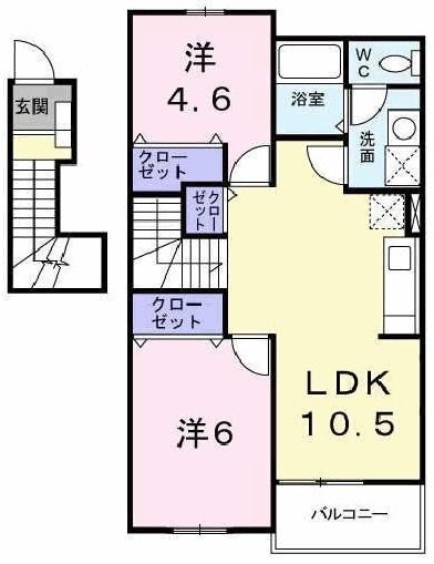 兵庫県高砂市阿弥陀町北池 曽根駅 2LDK アパート 賃貸物件詳細