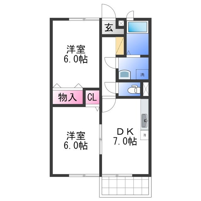 和歌山県海南市日方 海南駅 2DK アパート 賃貸物件詳細
