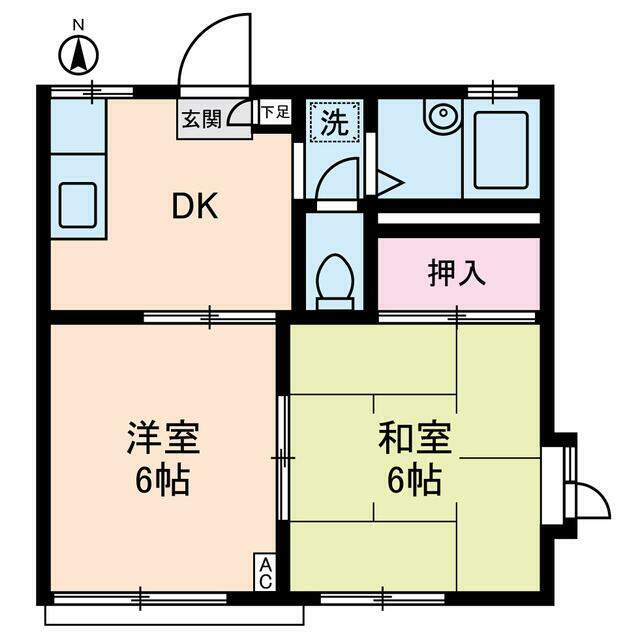 神奈川県横浜市青葉区奈良５ こどもの国駅 2DK アパート 賃貸物件詳細