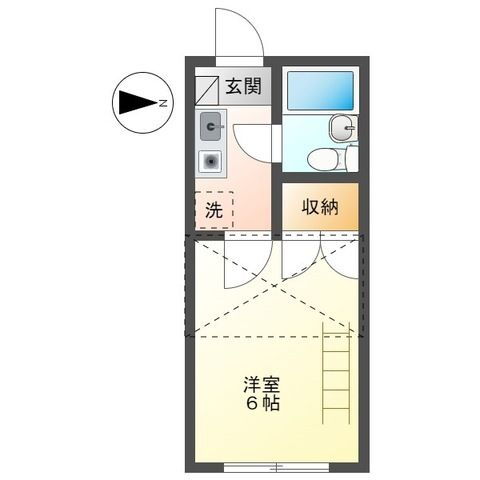 染東ハイツＩＩ 2階 1K 賃貸物件詳細