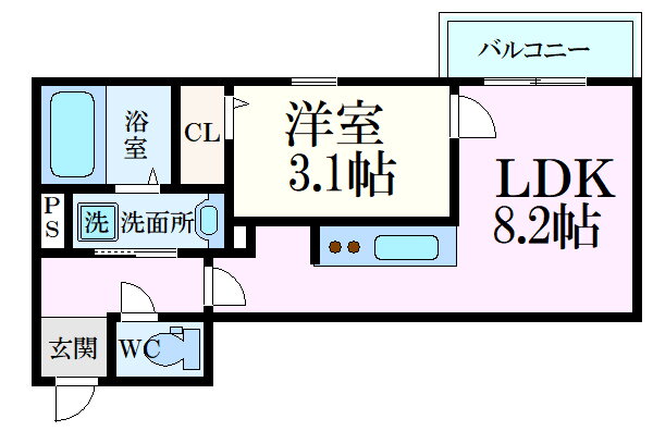 広島県広島市南区宇品西１ 県病院前駅 1LDK アパート 賃貸物件詳細