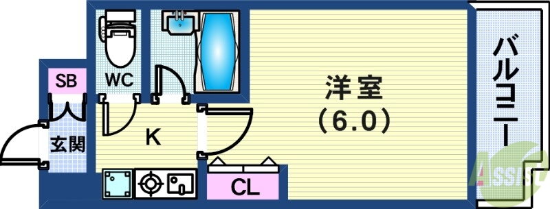 兵庫県神戸市中央区磯辺通４ 三ノ宮駅 1K マンション 賃貸物件詳細