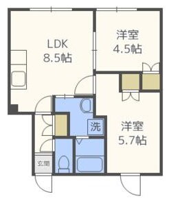北海道札幌市手稲区手稲本町二条５ 手稲駅 2LDK アパート 賃貸物件詳細