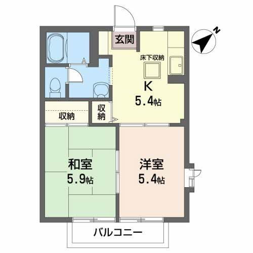 宮城県黒川郡大和町もみじケ丘２ 泉中央駅 2K アパート 賃貸物件詳細