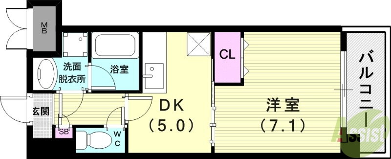 兵庫県神戸市東灘区住吉宮町６ 住吉駅 1DK マンション 賃貸物件詳細