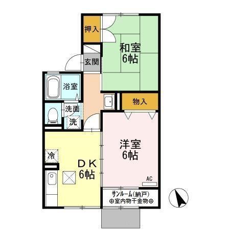 富山県滑川市上小泉 中滑川駅 2DK アパート 賃貸物件詳細