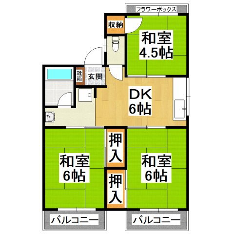 大阪府堺市東区南野田 狭山駅 3DK アパート 賃貸物件詳細