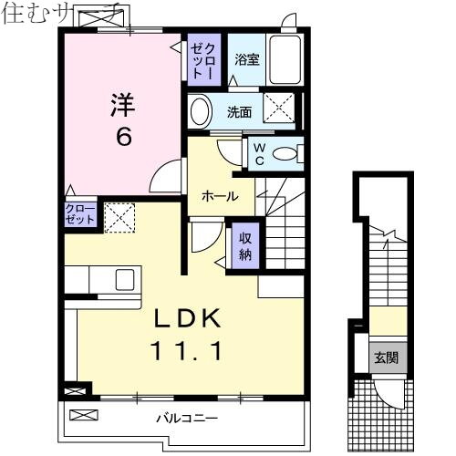 三重県四日市市山城町 山城駅 1LDK アパート 賃貸物件詳細