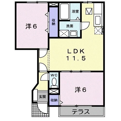 岡山県岡山市北区今保 庭瀬駅 2LDK アパート 賃貸物件詳細