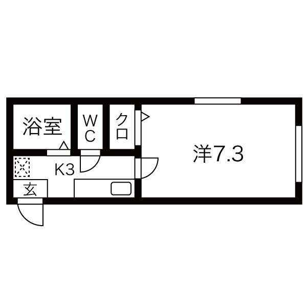 デュークエリート 2階 1K 賃貸物件詳細