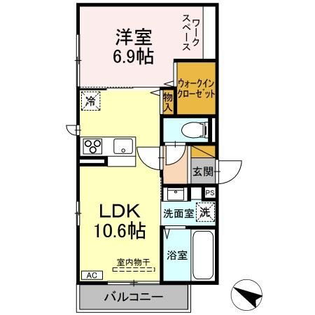 茨城県つくば市二の宮３ つくば駅 1LDK アパート 賃貸物件詳細