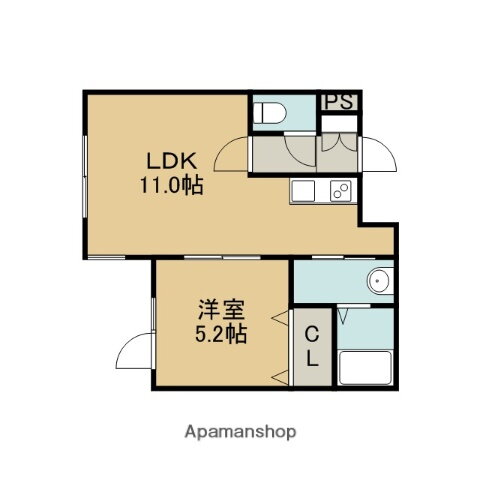 北海道千歳市新富２ 千歳駅 1LDK アパート 賃貸物件詳細