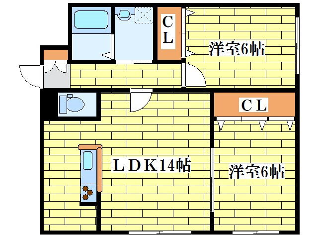 メゾンＭＴ美しが丘２ 3階 2LDK 賃貸物件詳細