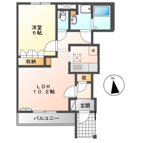エクセレントヴュー米峰 1階 1LDK 賃貸物件詳細