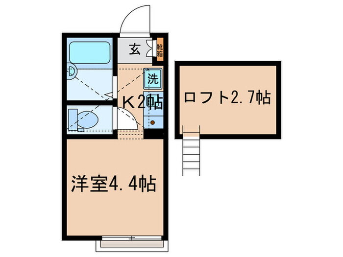 ポンデロッサ小田弐番館 2階 1K 賃貸物件詳細