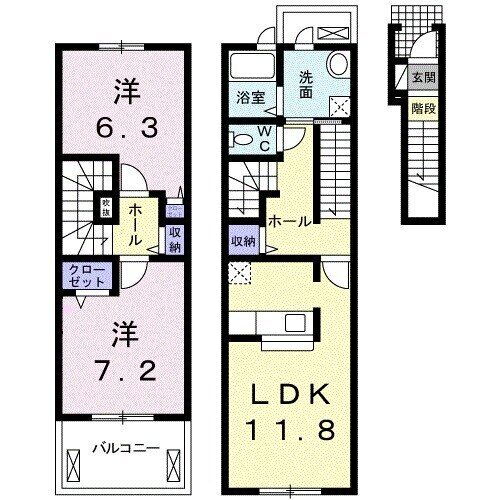 埼玉県久喜市栄１ 鷲宮駅 2LDK アパート 賃貸物件詳細