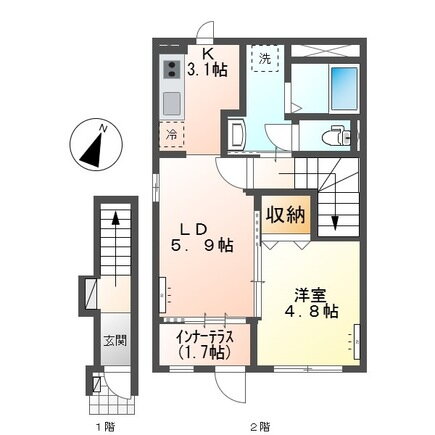 茨城県ひたちなか市小貫山２ 佐和駅 1LDK アパート 賃貸物件詳細