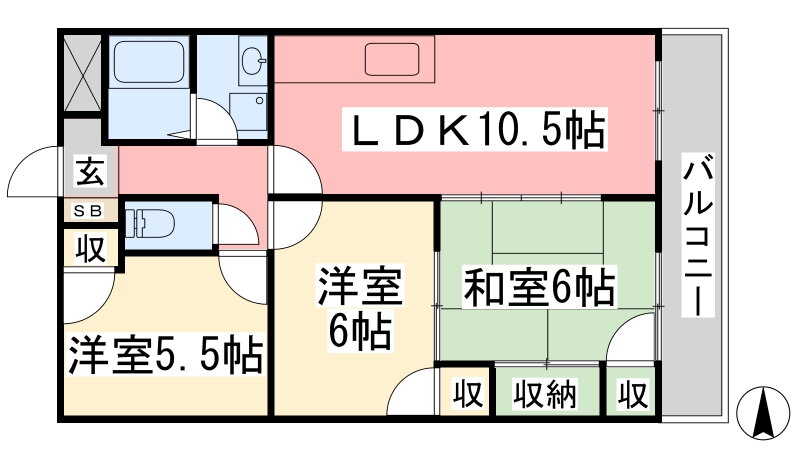 愛媛県松山市姫原３ 本町六丁目駅 3LDK マンション 賃貸物件詳細