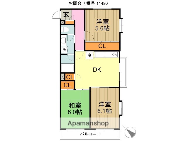 埼玉県所沢市北有楽町 航空公園駅 3DK マンション 賃貸物件詳細