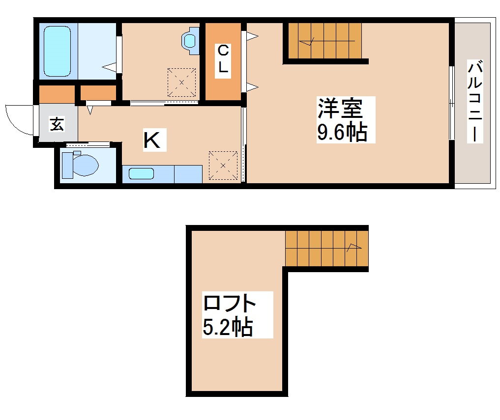 宮城県仙台市若林区南小泉字八軒小路 河原町駅 1K アパート 賃貸物件詳細