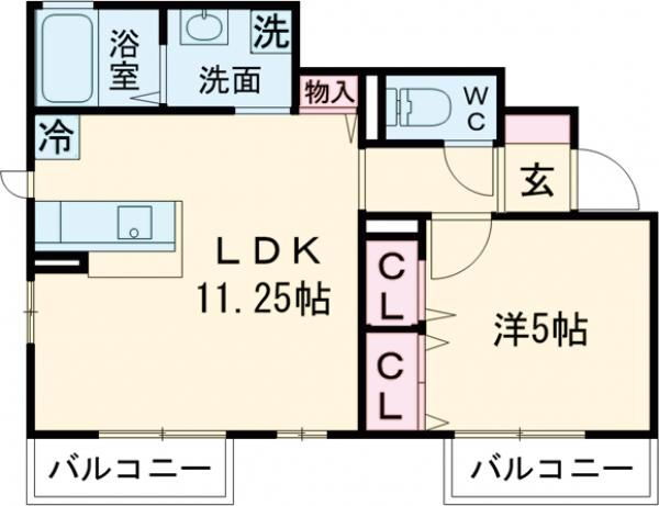 ディアコートＳＨＩＮＯＩＩＩ 1階 1LDK 賃貸物件詳細