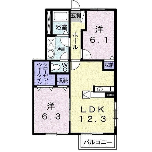 茨城県常総市内守谷町きぬの里２ 小絹駅 2LDK アパート 賃貸物件詳細