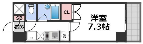 フォレスト今里 6階 1K 賃貸物件詳細