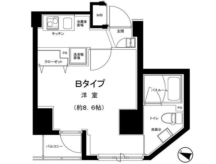 東京都江東区新大橋１ 森下駅 1K マンション 賃貸物件詳細