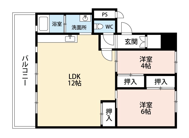 福岡県北九州市八幡西区力丸町 本城駅 2LDK マンション 賃貸物件詳細