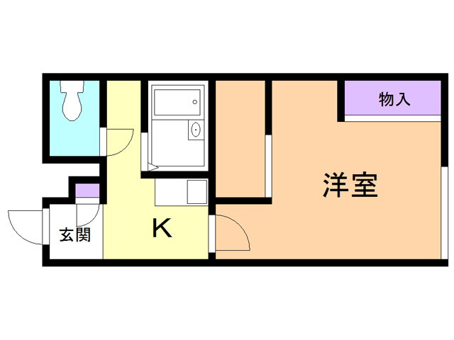 北海道函館市赤川町 1K アパート 賃貸物件詳細